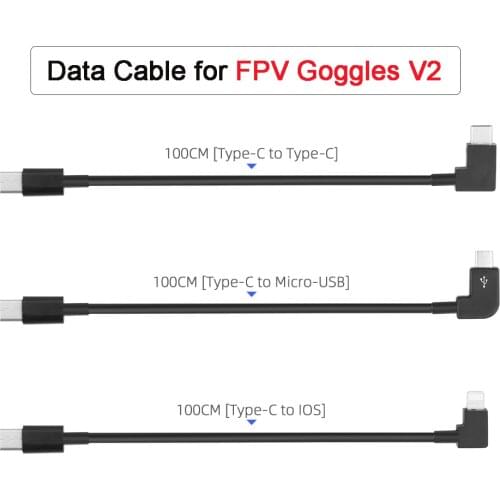 For DJI FPV Flight Goggles V2 Drone Glasses Data Cable Phone Tablet Micro-USB Type-C Transmission Date Line Adapter Accessories