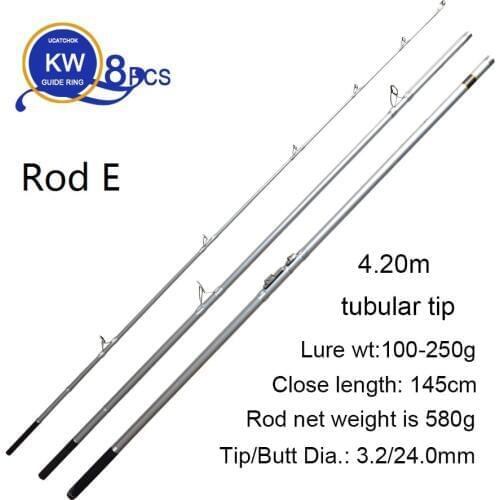 Wholesale 2pcs/pack 4.2M 3 Insert sections Pure Carbon Fiber Beach Long Casting Far Shot Distance Throwing Surf Carp Rod