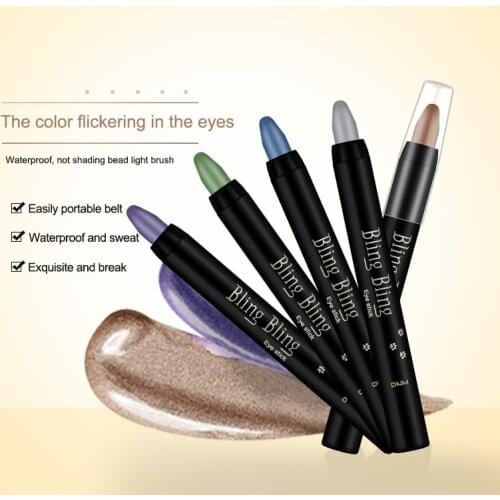 Pearlescent silkworm eyeshadow pen lasting waterproof and not blooming Shiny pearlescent gel pen 16 color eye shadow pen