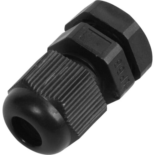 PG7 Black Nylon Waterproof Strain Relief,Cord Grip,Cable Gland 3.5-6 mm 50pcs