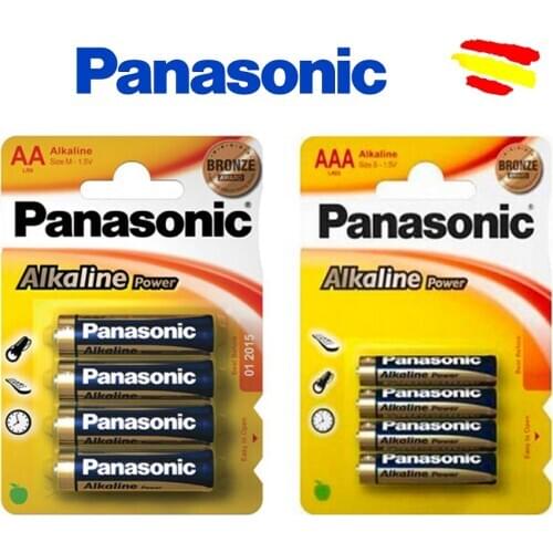 ALKALINE batteries Blister AA and AAA PANASONC ALKALINE POWER LR6 LR3 ALKALINAS 1,5V