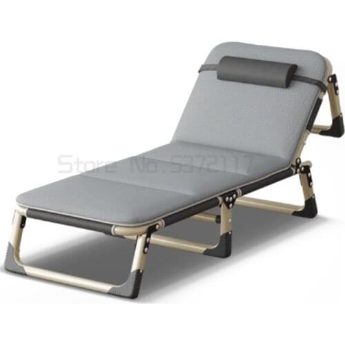 Lunch break folding bed single office nap artifact simple marching recliner portable household chair
