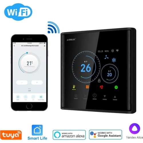 Tuya Air Conditioner Smart Thermostat For Google Home Alexa DuerOS WIFI Central Room Temperature Adjustable Digital