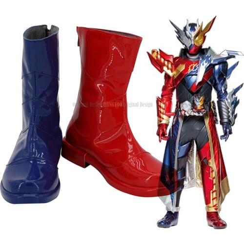 Masked Rider Build Trial Form Cosplay Boots Shoes Kamen Rider Cosplay Red Blue Boots Custom Made Any Size