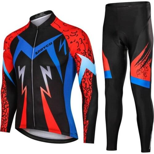 Mieyco Spring Long sleeve Cycling Jersey Set Breathable Quick Drying Cycling Clothing Racing Bicycle Wear MTB Bike Clothes Set