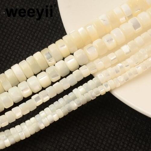 High Quality Natural White Tubular Shell Beads For Jewelry Making DIY Bracelet Ear Studs Necklace Accessories