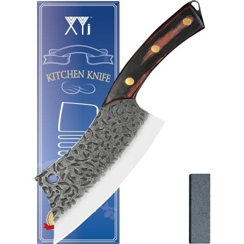 XYJ 6 Inch Full Tang Tactical Knife Kitchen Poultry Boning Knives Stainless Steel Fixed Blade Outdoor Hunting Survival Camping