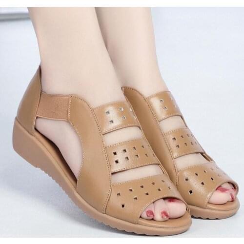 Women Sandals Soft Bottom Women Heels Sandals Gladiator Summer Shoes Women Plus Size Wedges Shoes Female Summer Sandalias Mujer