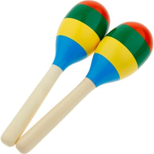 1 Pair Maraca Sand Hammer Shaker for Baby Kids Children Music Early Educational Toys