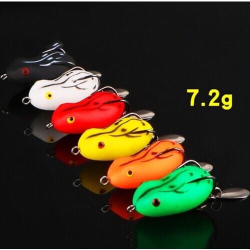 1 Pc 4.5cm 7g Soft Silicone Frog Bait Fishing Soft Lure Spinner Squid Frog Jig Spoon Trolls Soft Bait River Lake Fishing Tools