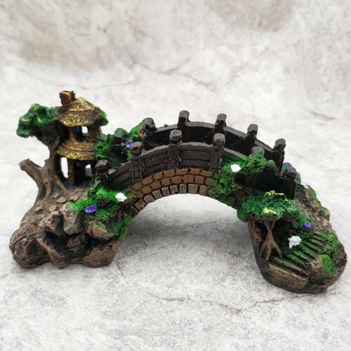 1 Pcs Resin Aquarium Decoration Ecological Fish Tank Landscaping Simulation Bridge Fish Tank Decoration