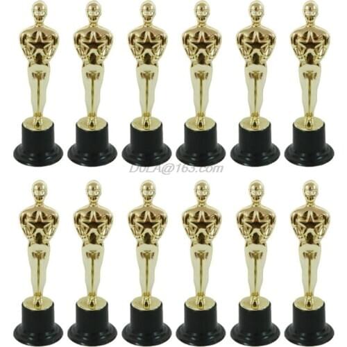 12Pcs Oscar Statuette Mold Reward the Winners Magnificent Trophies in Ceremonies and Festivitie Cake Decoration Tools