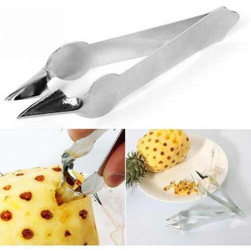 2 Pcs Professional Pineapple Peeler Slicer Cutter Stainless Steel Fruits Peeler Seed Remover Slicers Kitchen Gadgets Accessories