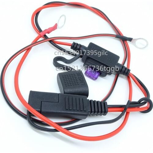 2pcs battery charger extension cable SAE charging cable quick plug wire SAE plug with car fuse SAE solar battery connector