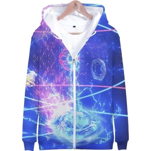 2020 Beyblade Burst Evolution Zipper Hoodies Men/Women Casual Autumn And Winter 3D Pullover Sweatshirt boys cool tops All-match