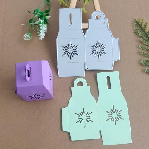 3D Bag box Snowflakes Decor Card Metal Cutting Dies Cutter Knife Stencil DIY Scrapbook Paper Photo Craft Template Dies