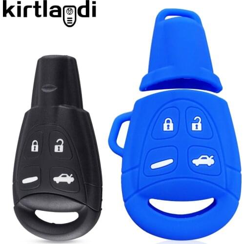 4 Buttons Remote Silicone Car Key Case Shell Fob For SAAB 9-3 9-5 93 95 for Cadillac BLS Cover Jacket Sleeve Protector Keyless