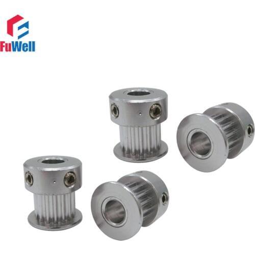 4pcs 2GT GT2 16T/20T Timing Pulley Aluminum Alloy GT2 Transimission Pulley 7mm Belt Width 2GT-16T 2GT-20T Timing Belt Pulley