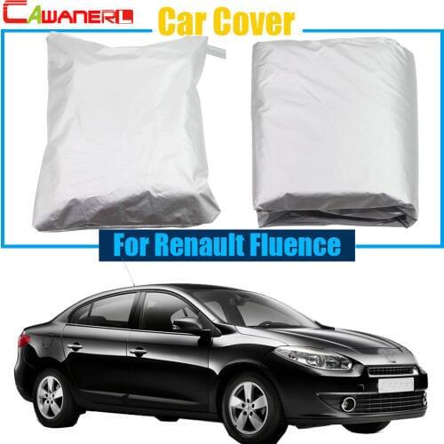 Cawanerl Car Cover Outdoor Anti UV Rain Snow Sun Resistant Protector Cover Sun Shade For Renault Fluence