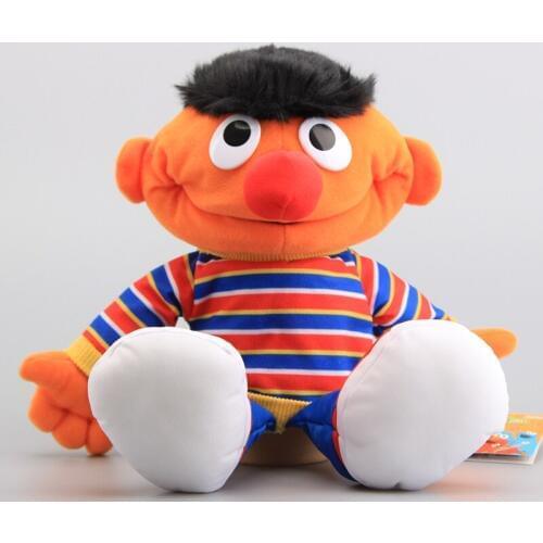 Sesame Street Muppet Dolls Ernie Plush Hand Puppet Soft Stuffed Toys Kids Birthday Gift 14" 35 CM