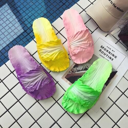 Summer Creative Slippers Fashion Cabbage Shoes Indoor Funny Slippers Couple PVC Personalized Slipper