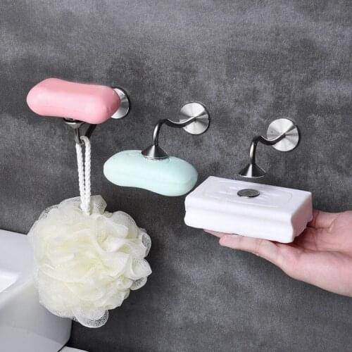 Newest Wall Mounted Stainless Steel Magnetic Soap Holder Soap Drainer Bathroom Supplies