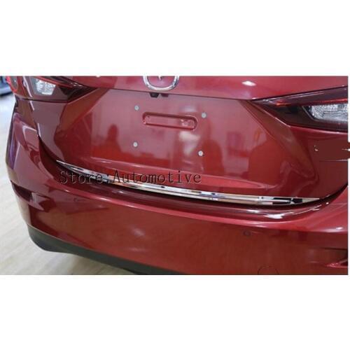 Stainless steel Rear Door Trunk below molding Lid Cover trim Fit For Mazda 6 Axela Hatchback 2014 2015 2016