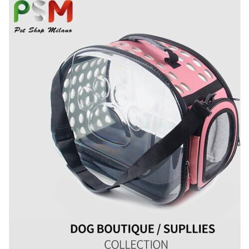 PSM New Full Transparent Dog Bag Breathable Ashion Leather Pet Carrier Bag for Dogs Accessories Carrier for Dogs Puppy Chihuahua