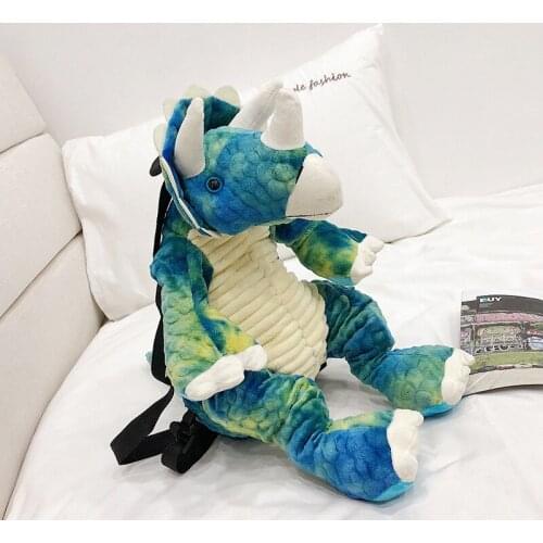 3D Dinosaur Backpack Cute Animal Cartoon Plush Backpack Dinosaurs Bag for Children Kids Gifts
