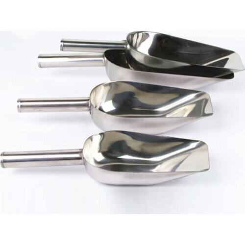 8/9/10/11 inch Stainless Steel Ice Scoop Cube Sugar Shovel Party/Bar Buffet Home Kitchen Flour Grain Fries Tea Dry Goods Shovel