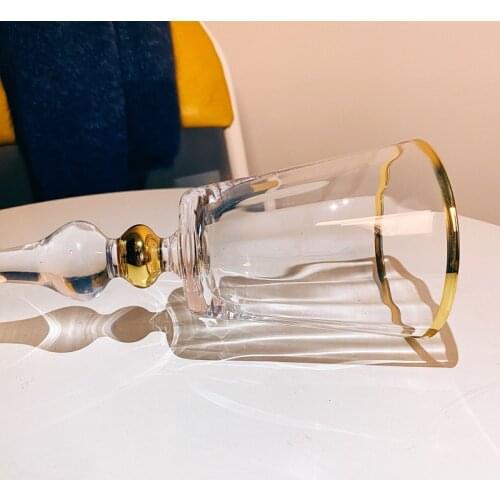 Pumpkin Pattern 280ML Stroke Gold Pattern High-end Restaurant Home Champagne Glass Whiskey Glass