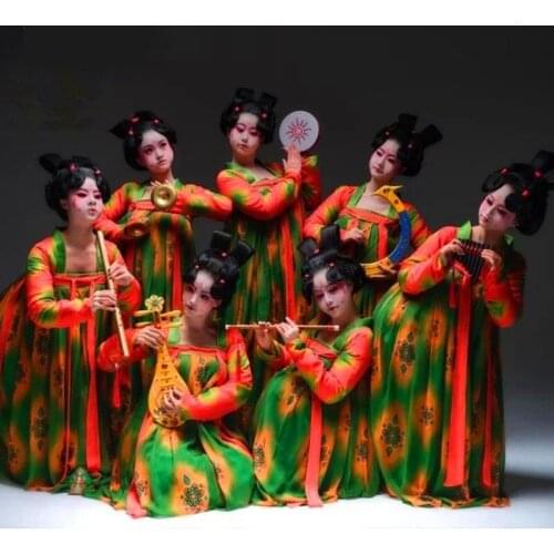 BALDAUREN Dance Costume Tang Suit Full Chest Skirt Hanfu Improved One Piece Fairy Skirt Tang Palace Night Banquet