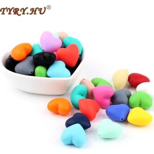 TYRY.HU 10Pcs Silicone Baby Pacifier Beads Teething Chewable Newborn Nursing Teether Beads Teething Necklace Accessories