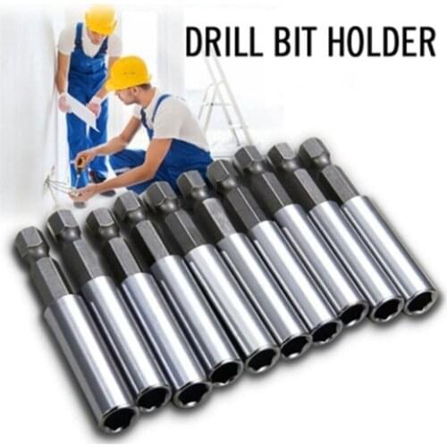 Bit Extension Magnetic Screwdriver Hex Shank Tips Holder Carbon Steel Extender Professional 10pcs/set 1/4" Drill Bits