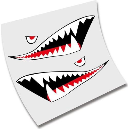 Vinyl sticker car side teeth mouth TIBURON SHARK Smile