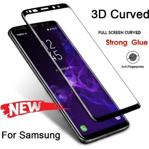 3D Hard Phone Screen Protective Film Glass for Samsung S10 9H HD Toughed Tempered Glass for Samsung Galaxy S8 S9 Plus Note 8 9