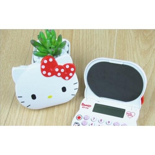 Head Mirror Calculator Mini Makeup Mirror Carry Fold Mini Calculator for Girls