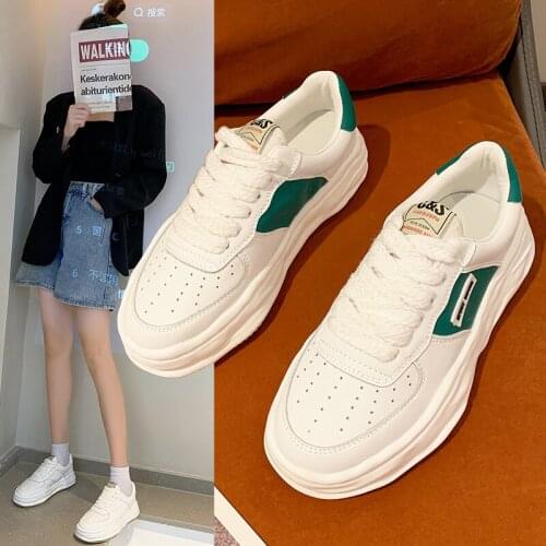 Women Shoes 2021 Fashion PU Leather Breathable Sneakers Women Outdoor Non-slip Jogging Shoes Woman Comfort Casual Flats Sneaker