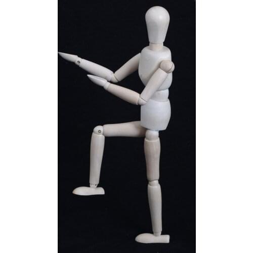 1pc Joints Wooden Dummy Mannequin Toys for Grownups Dolls Puppets Blockhead Articulated Wooden Manikin Model Robot Action Figure