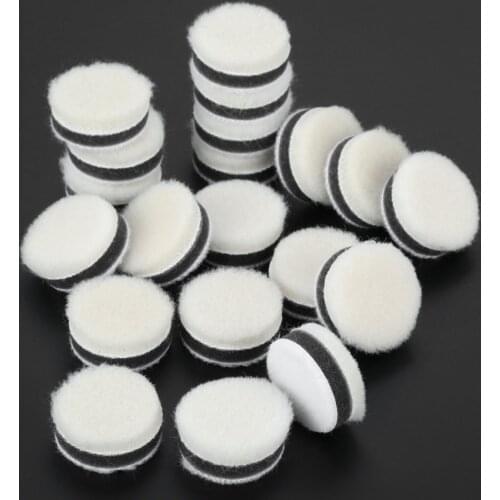 20Pcs 1 Inch Car Paint Care Polisher Wheel Disk Polish Disc 25mm Wool Polishing Buffing Waxing Pad For Drill Dremel Rotary Tool