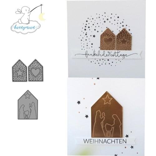 2019 New Arrival House label Metal Cutting Dies 3D DIY Scrapbooking Carbon Sharp Craft Die Photo Invitation Cards Decoration