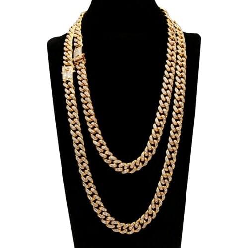 2021 2021European and American Chaoren inlaid with jewelry street dance accessories mens accessories hip hop Necklace punk Nec