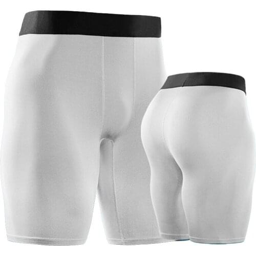 2021 Mens Shorts Quick-drying Breathable Elastic High Waist Running Training Sports Tight-fitting Stretch Fitness Gym Shorts -40