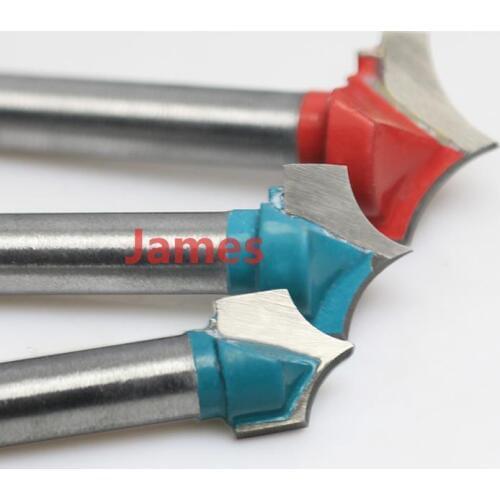 3pcs 6*10/12/22mm Carbide Wood Making Router End Mill CNC Engraving V Groove Bit Milling Tool on Cutting Carving Hard Wood PVC