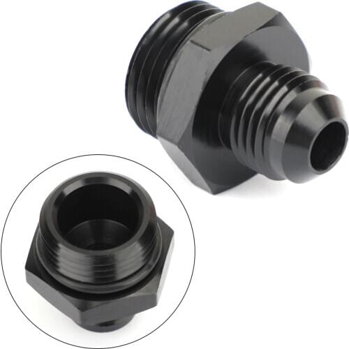 Areyourshop ORB-8 O-ring Boss AN8 8AN to AN6 6AN Male Adapter Fitting Black Anodized For Most Fluids For Honda For Audi Car Part