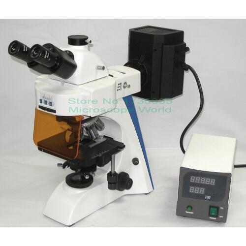 B, G, U, V four band excitation trinocular fluorescence Microscope EUM-5000FT4, 100W HBO, lab research, medical
