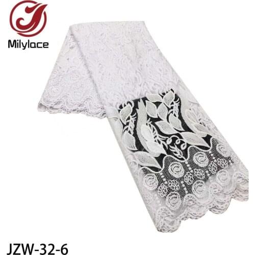 White African Lace Fabric Milk Silk Nigerian Lace Fabric French Lace Fabric High Quality Pure for Wedding JZW-32