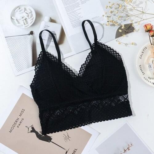 Tube Top Bra Womens Breathable Lace Wrap Chest Anti-fade Shoulder Strap Adjustable Detachable Without Steel Ring