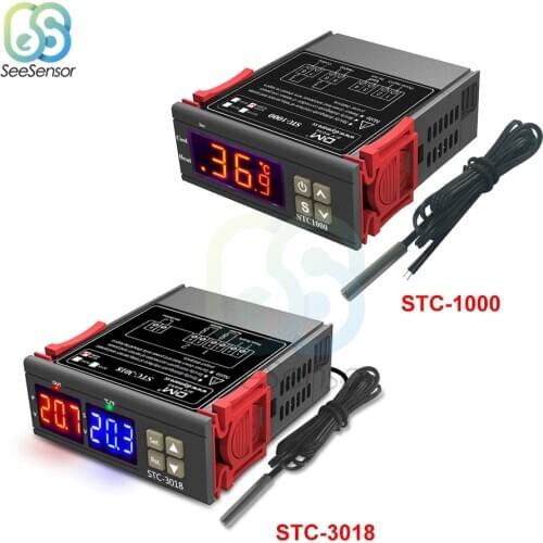 STC-3018 STC-1000 Digital Temperature Controller Thermostat Thermoregulator for Incubator Heating Cooling Control 12V 24V 220V