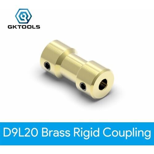 GKTOOLS D9L20 2mm/2.3mm/3mm/3.17mm/4mm/5mm/6mm Brass Flexible Motor Shaft Coupling Coupler Motor Transmission Connector